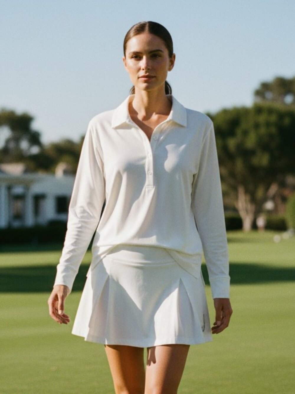 Tuckernuck White CoolTech Polo Top Long Sleeve Relaxed XXL Athletic Tennis Golf